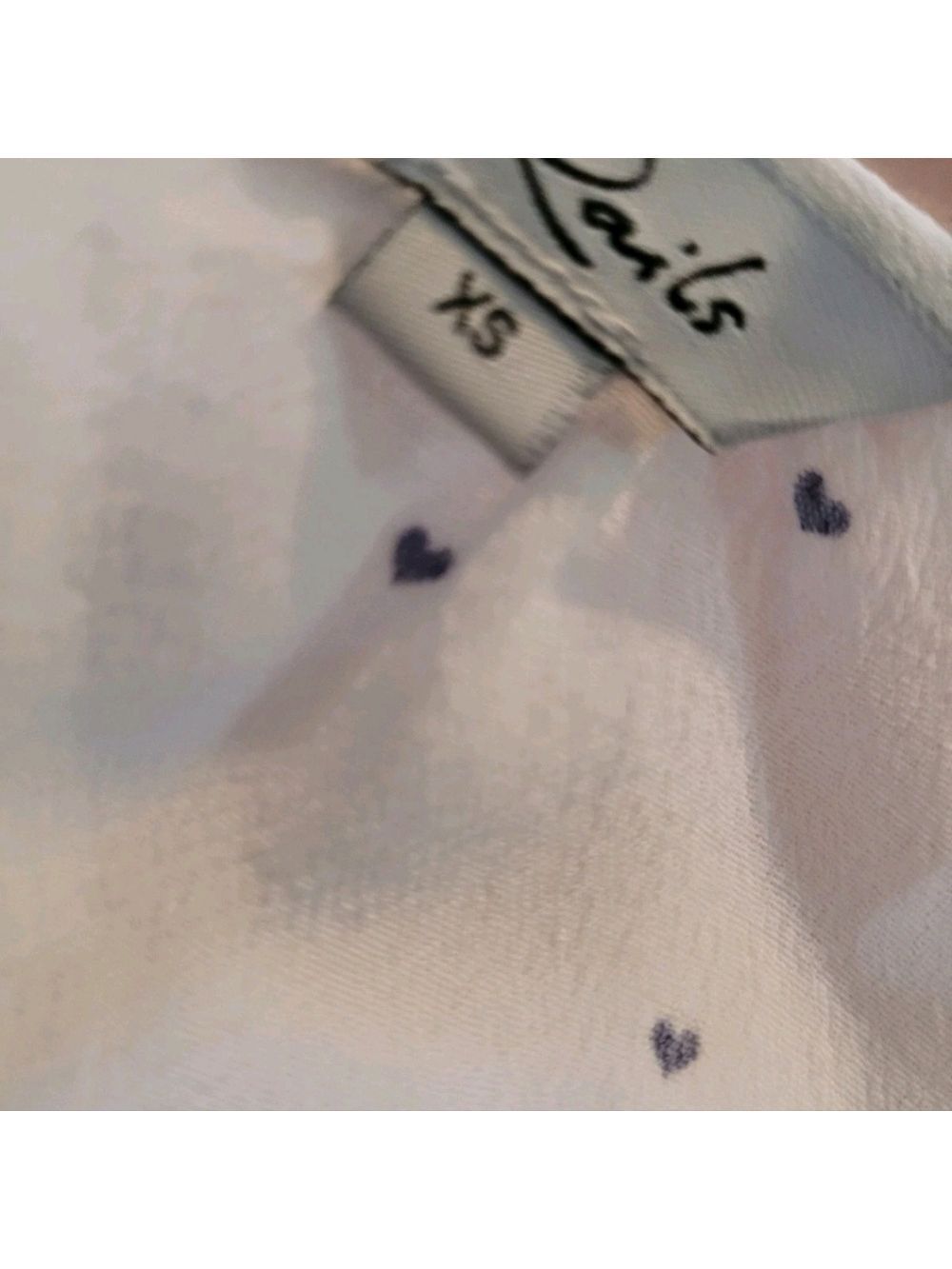 Rails White Blouse With Hearts Fairy XS Feminine - Picture 5 of 6
